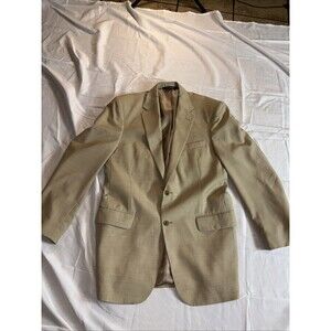 Jose A Bank Men’s 100% Wool Tan Sport Coat Blazer Jacket 41Lg 2 Button Classic